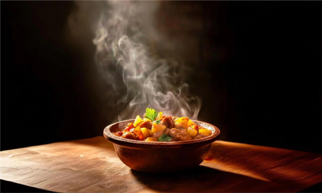 [Image of Çeciir ]  A bowl of çeciir, a hearty chickpea stew seasoned with spices.